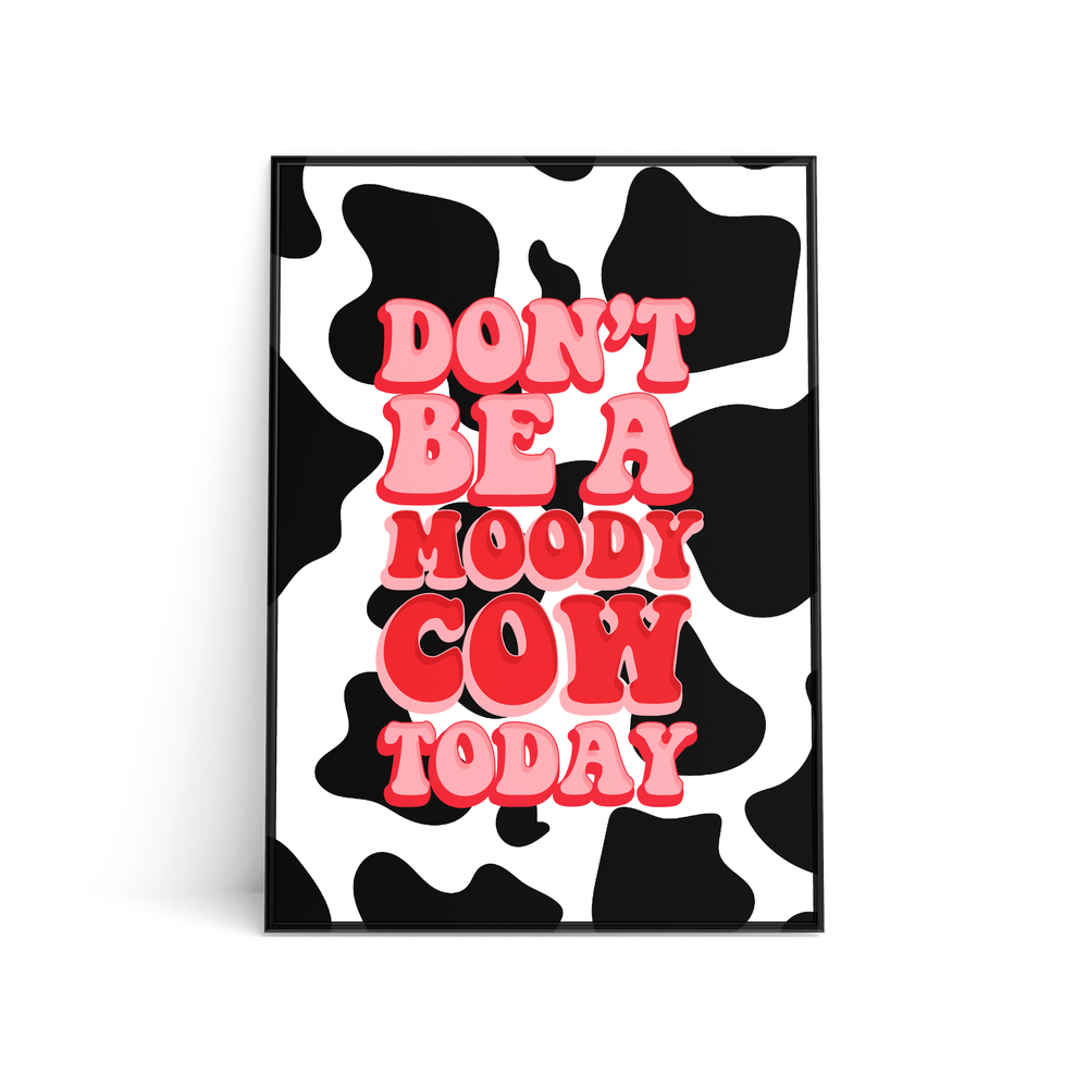 Moody Cow Print